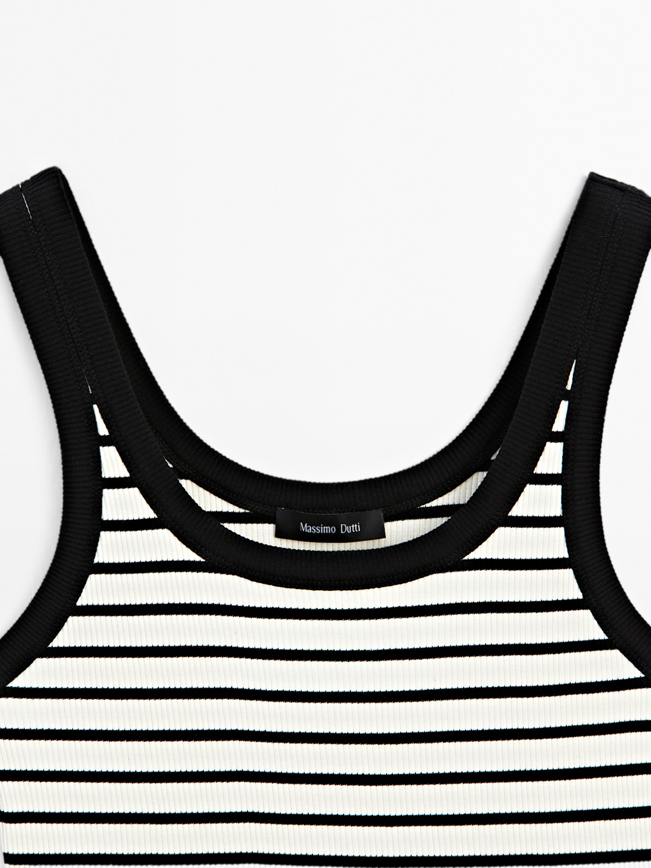 Stripe print vest top